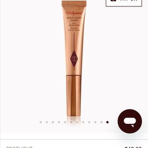 NIB Charlotte Tilbury Beauty Highlighter Wand Pillow Talk Orig - soft rose gold